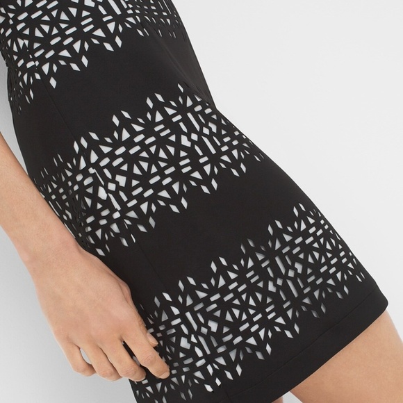 TEXTURED CUTOUT SHEATH DRESS by WHBM - Picture 3 of 6